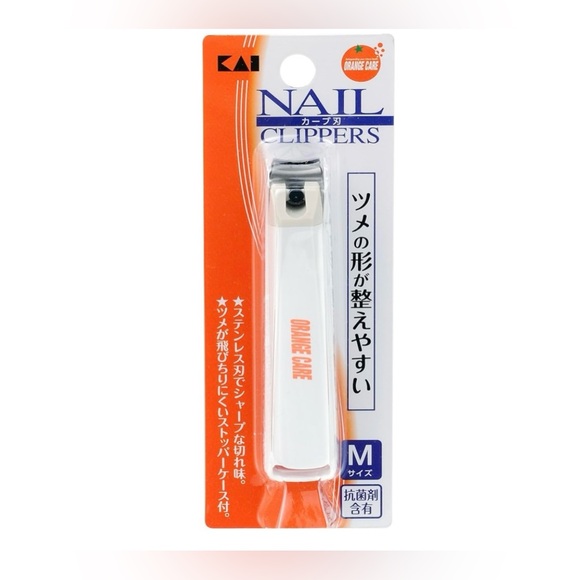 Kai   ❤️093LF  M high quality Nail Clippers orange care made in Japan New - Picture 1 of 4